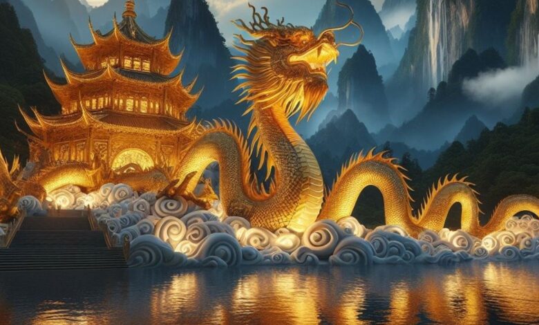 Drak je v Číne mimoriadne populárnym symbolom a podľa povier prináša silu a šťastie.