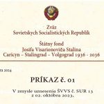 Zväz Sovietskych Socialistických Republik. Štátny fond Josifa Visarionoviča Stalina od 01. novembra 2024 začína s vyplácaním kompenzačných platieb